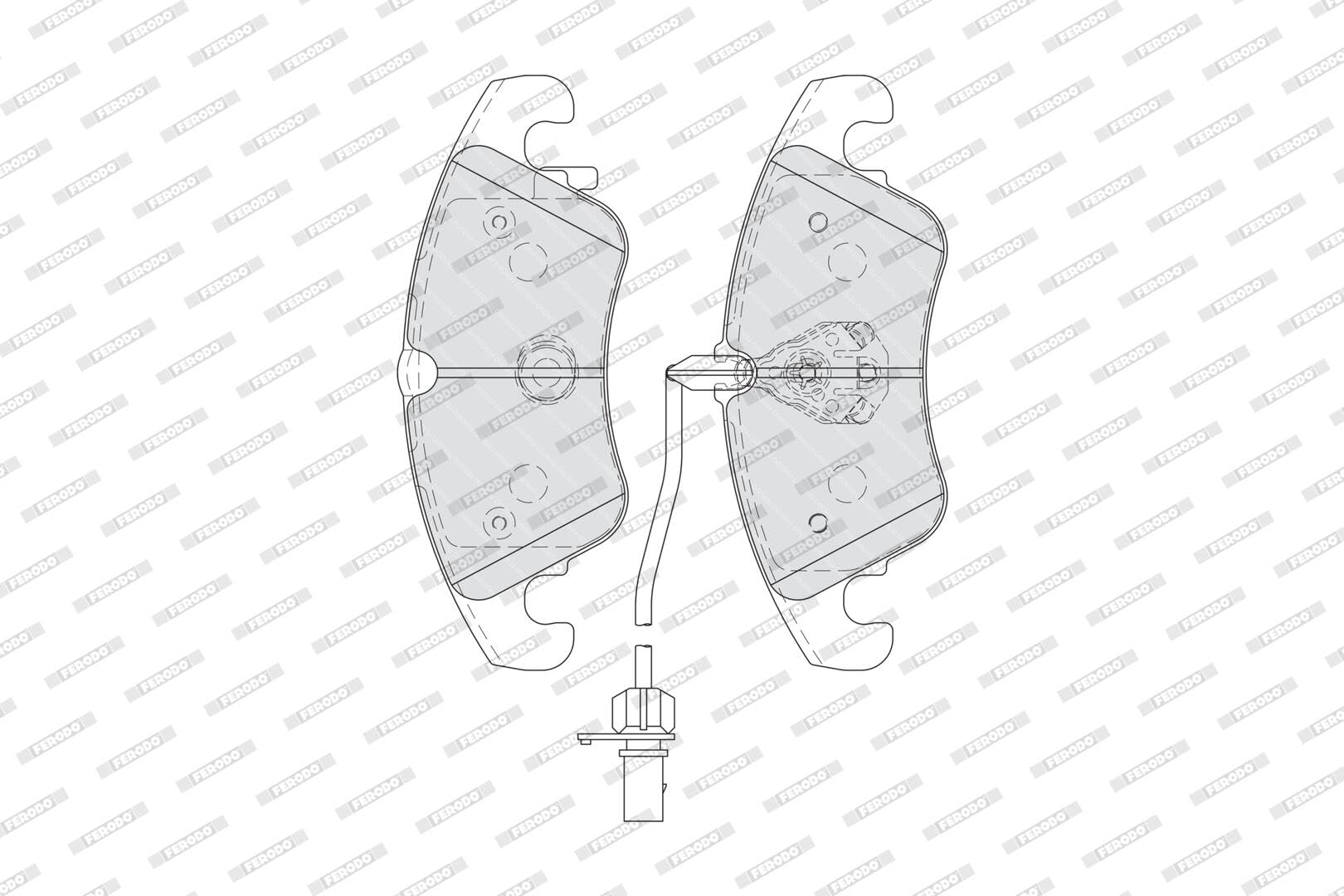 FERODO Kit pastiglie freni Anteriore Con contatto segnalazione usura con accessori FDB4044 Compatibilità con AUDI Q5 8RB A4 Avant 8K5, B8 A4 Sedan 8K2, B8 A5 Coupe 8T3 A5 Sportback 8TA | Compatibile con: AUDI A4 Allroad B8, A4 B8, A4 B8 Avant, A5, A5 Cabr