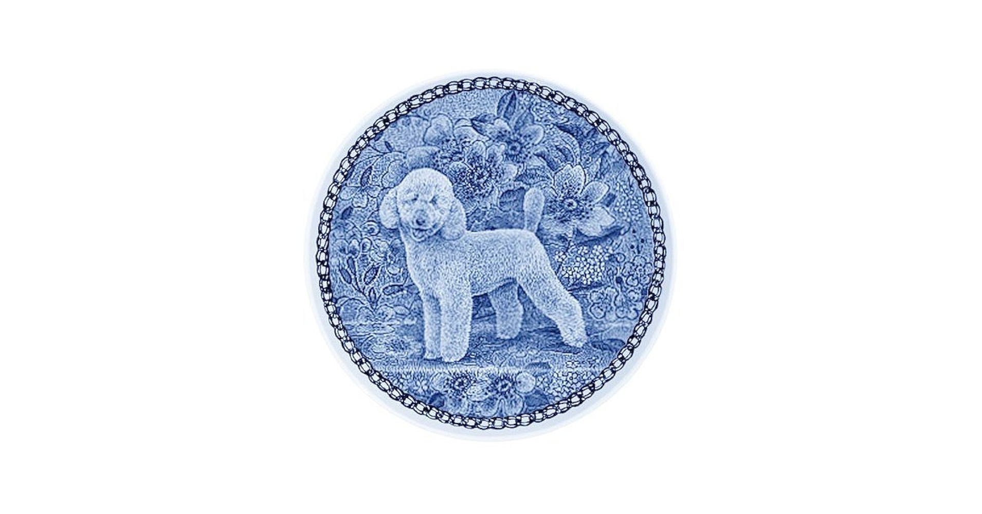 Amazon.co.jp: デンマーク製 ドッグ・プレート (犬の絵皿） 直