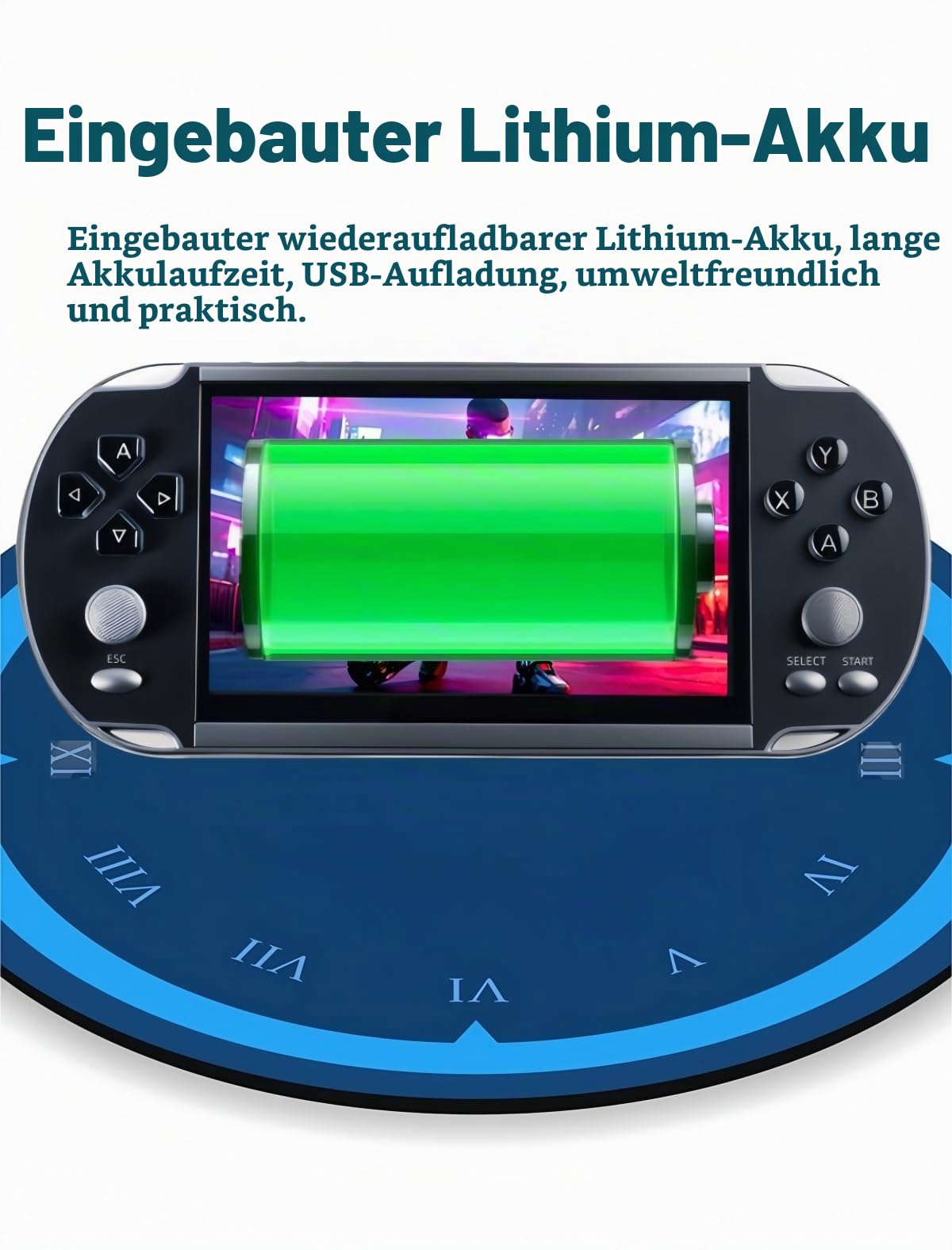 JXD 5,1 Zoll Multifunktionale Videospielkonsole 4000 kostenlose Retro Spiele Handheld Spielkonsole Tragbarer Taschen-Spielplayer für Kinder Mini Arcade Mehrere Emulatoren MP3/4