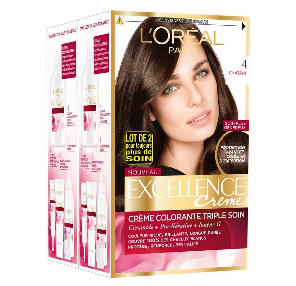 L'Oréal Paris Excellence Tinte Castaño, tratamiento Triple