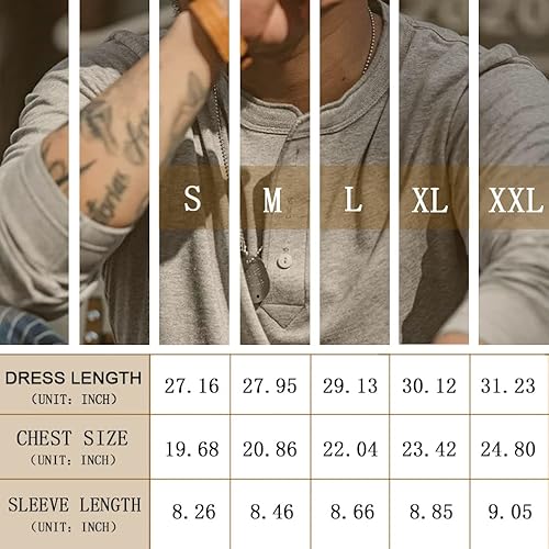 Zengvee 2 Pack Button Down Henley Shirts For Men Short Sleeve, Casual Mens Waffle Vintage T Shirts Pack Loose Fit Collarless Plain Hawaiian Summer Clothes (Kw Us 0906 Khaki+Dark Grey L) #TOP4