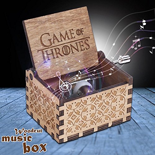 kingromargo Caja de música de Juego de Tronos, Caja de música de Madera grabada para Manualidades, niños