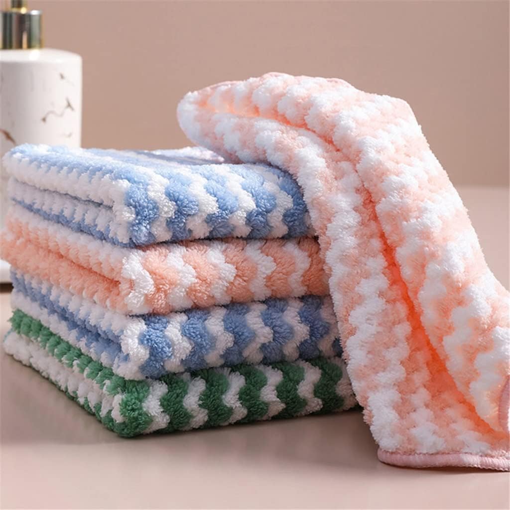 5 Packs of Fiber Towel Absorbent Tableware Cloth Kitchen rag degreasing Household Supplies
