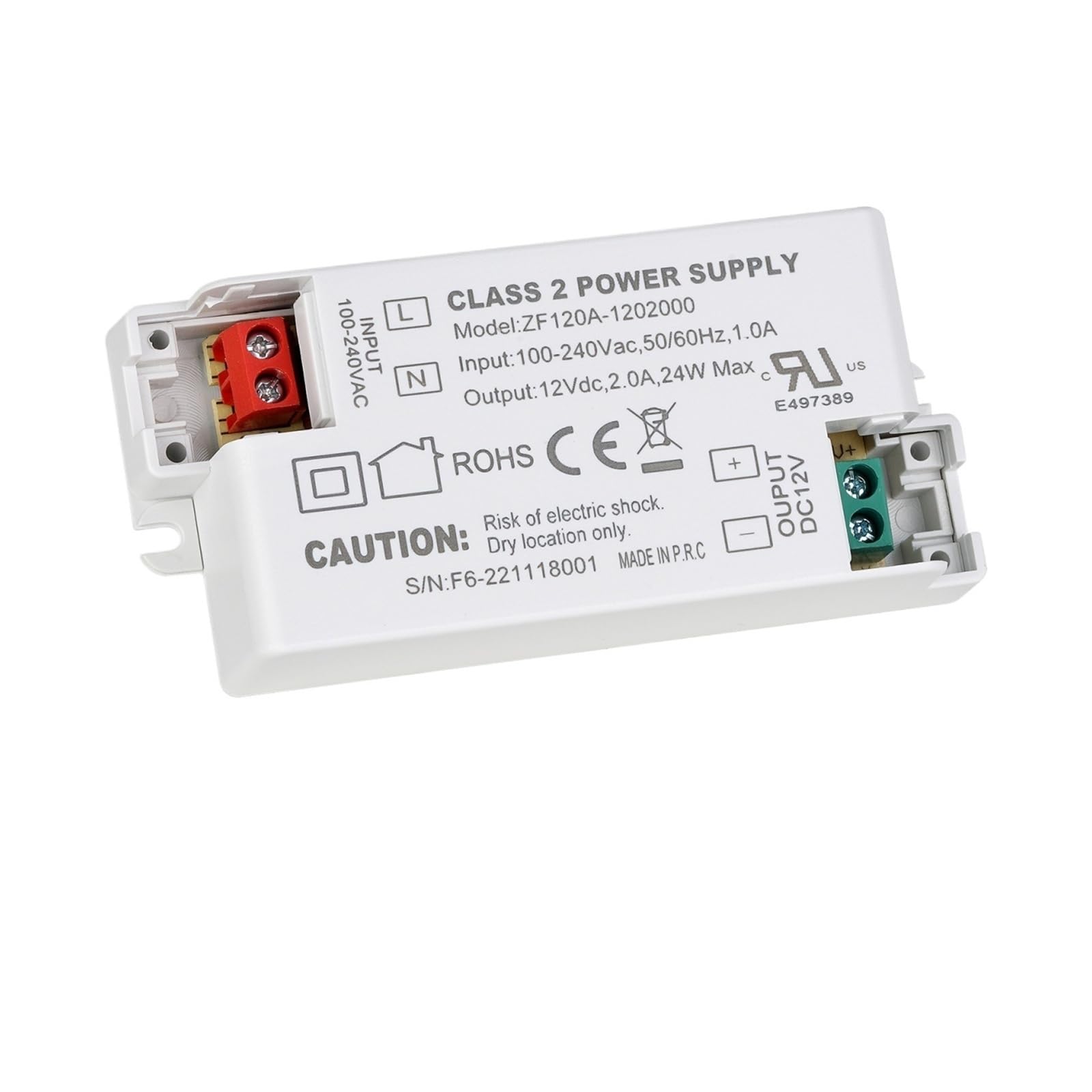 LED Driver Transformer Power Supply 100V/240V AC to 12V/24V DC(12V 2A 24W)
