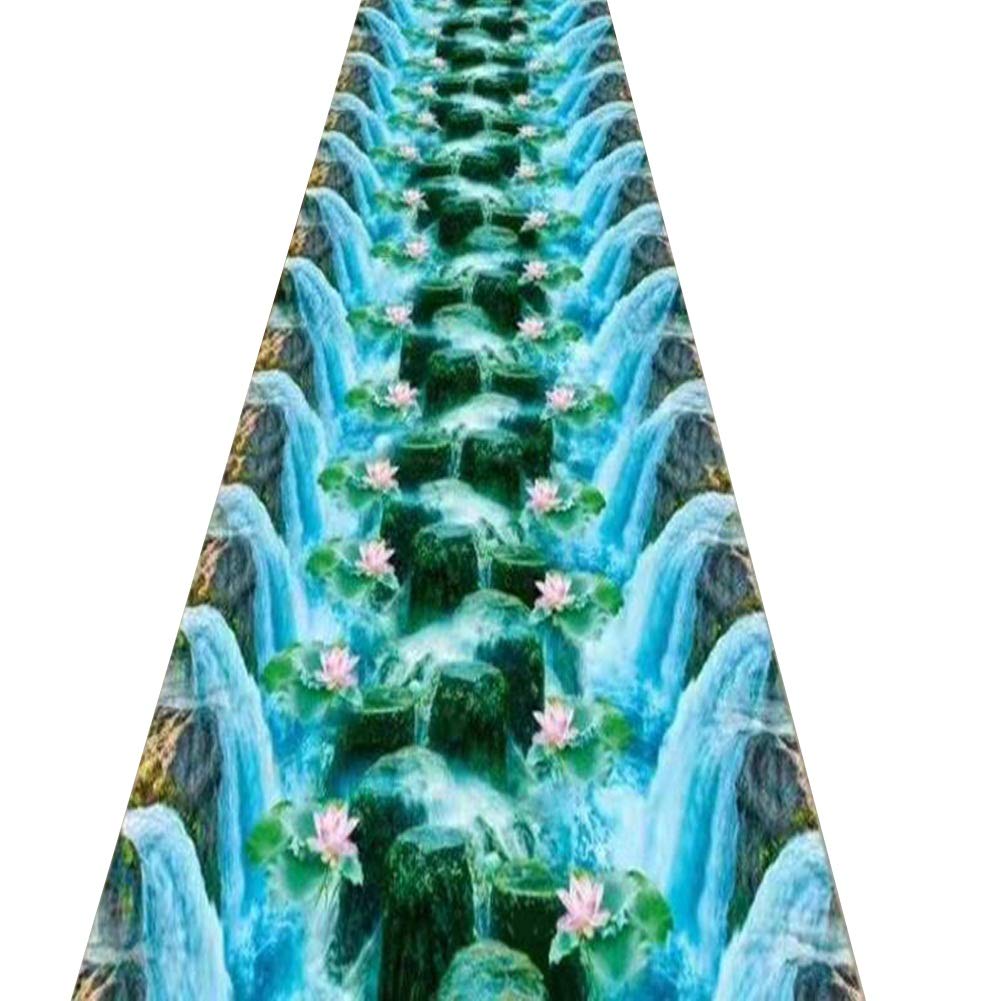Alfombras de pasillo largo con efecto 3D de cascada y moqueta moderna de 6 mm para entrada de casa