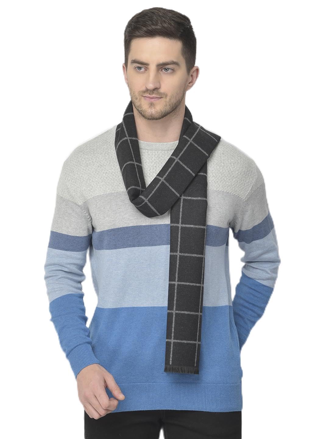 cazzano Men Checked Acrylic Winter Scarf-picture-52