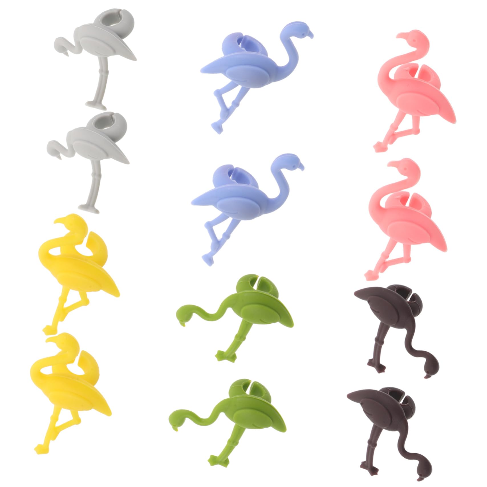 PRETYZOOM 60 Stck. Teiliges Glasmarker Flamingo Wein Glasanhänger Wiederverwendbare Trinkglas Markierer für Strandparty Hochzeit Bachelorette Feier Partyglas Markers Tropische Dekoration