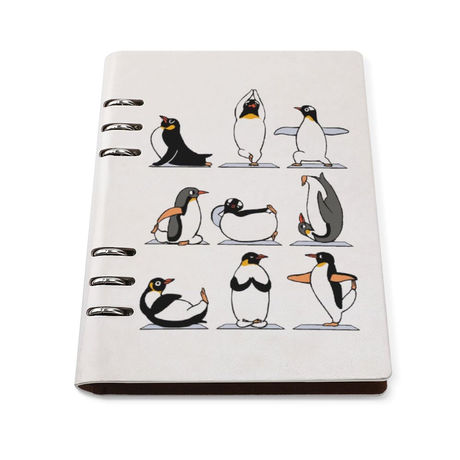 Amazon.co.jp: バインダーノート おもしろ ペンギン ヨガ システム手帳