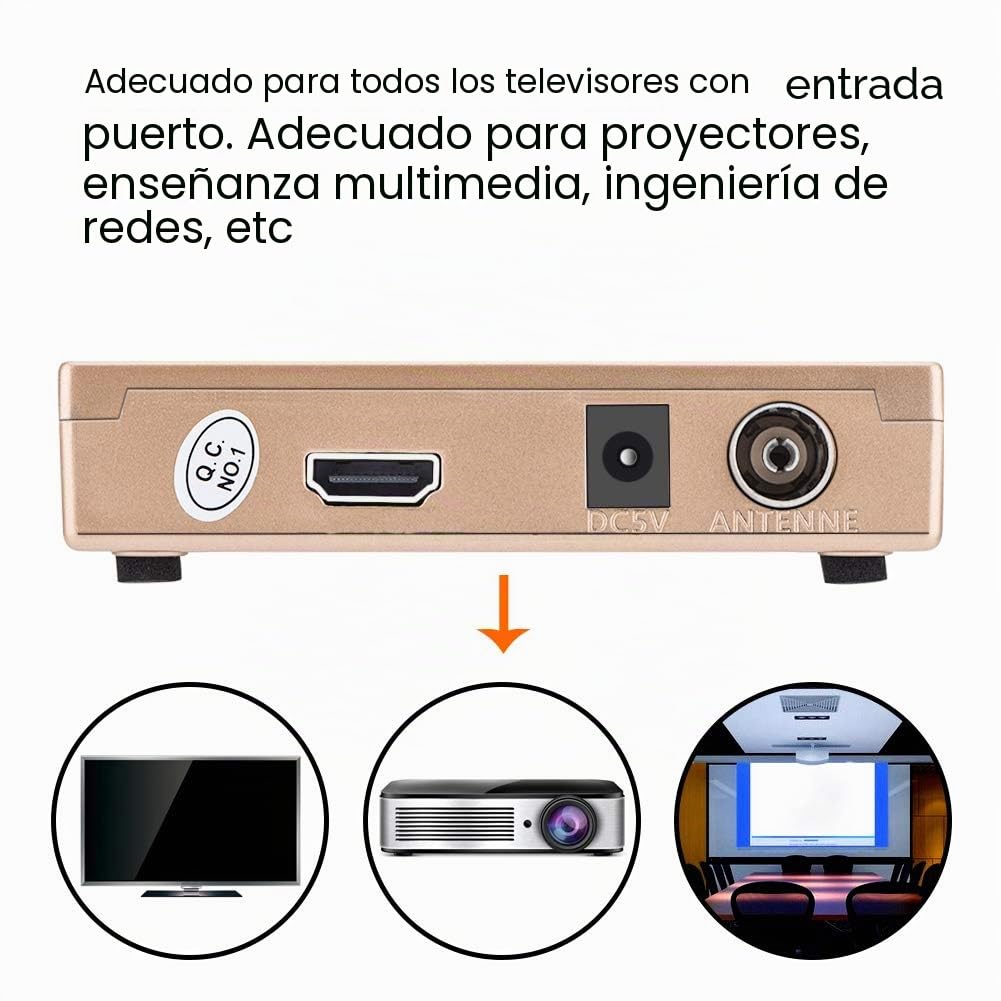 RF a HDMI Todos los Convertidores Estándar Adaptador de Receptor de TV Analógica Todos los Convertidores de Video Estándar Control Remoto 100 240V USS con para Proyectores