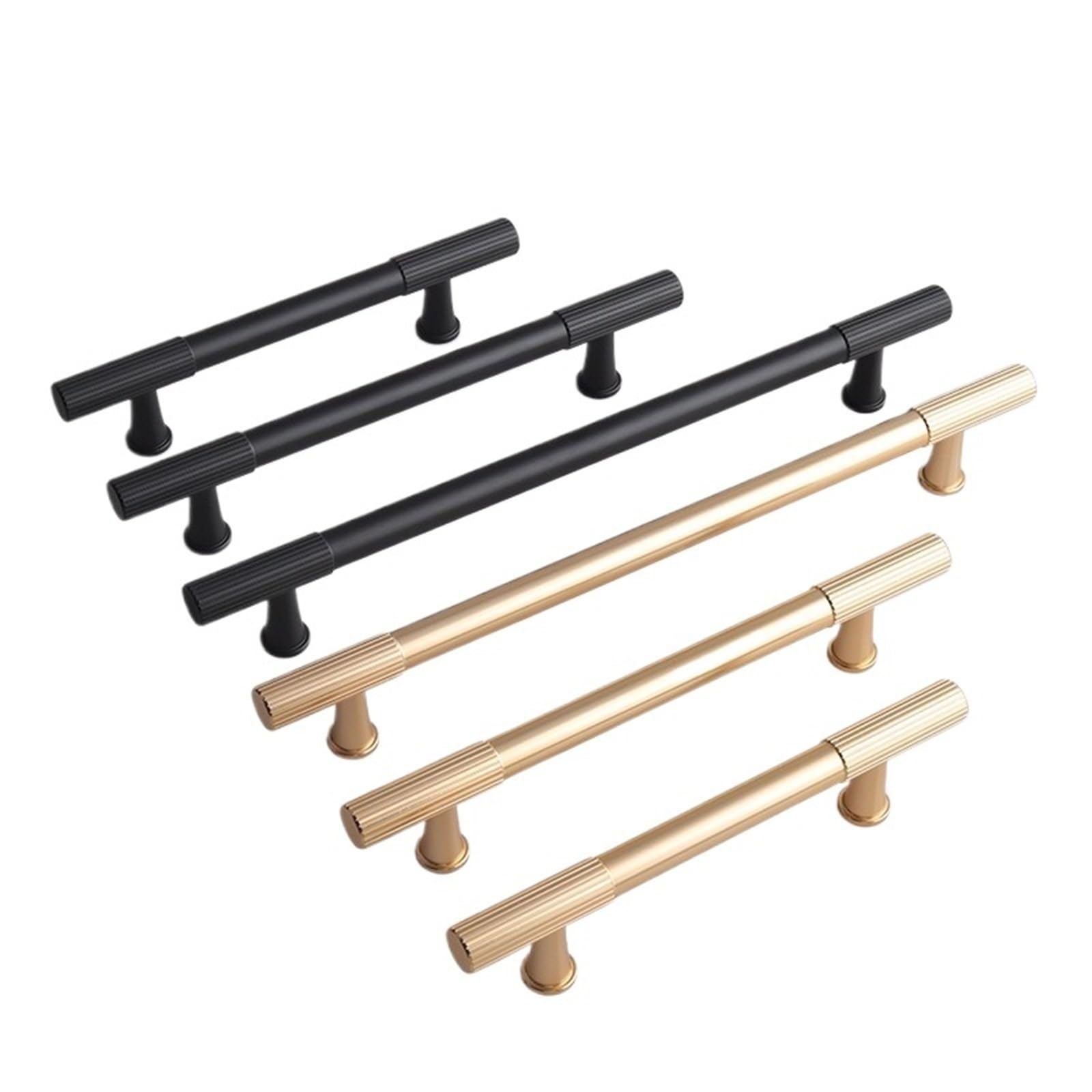 Kdhcvkz Copper-96Mm 1Pcs Golden Cabinet Handles–Aluminum Alloy Wardrobe Door Drawer And Shoe Rack Pulls Vertical-Textured Furniture Hardware Accessories(Copper-96Mm)