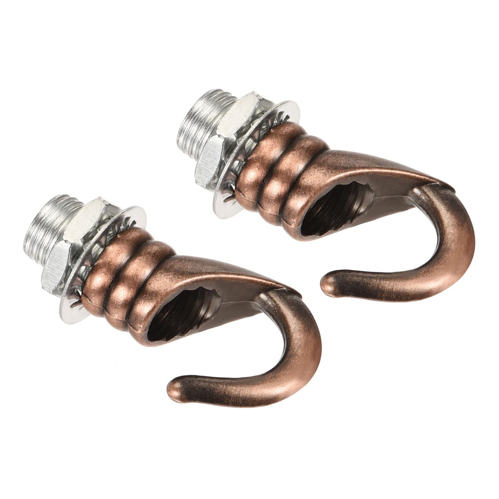 YOKIVE 2 Pcs Alloy M10 Ceiling Hook, Electroplate Pendant Fixtures Hanger, Red Bronze