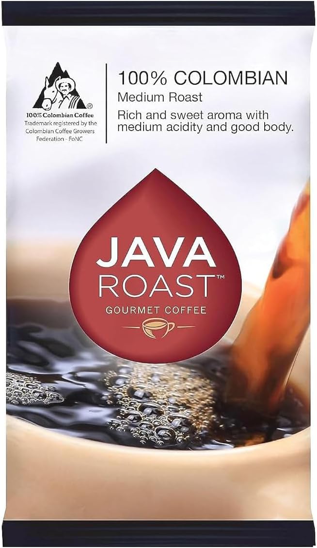 Java Roast 479695 Java Roast Gourmet Colombian Ground Coffee with Bonus Filters