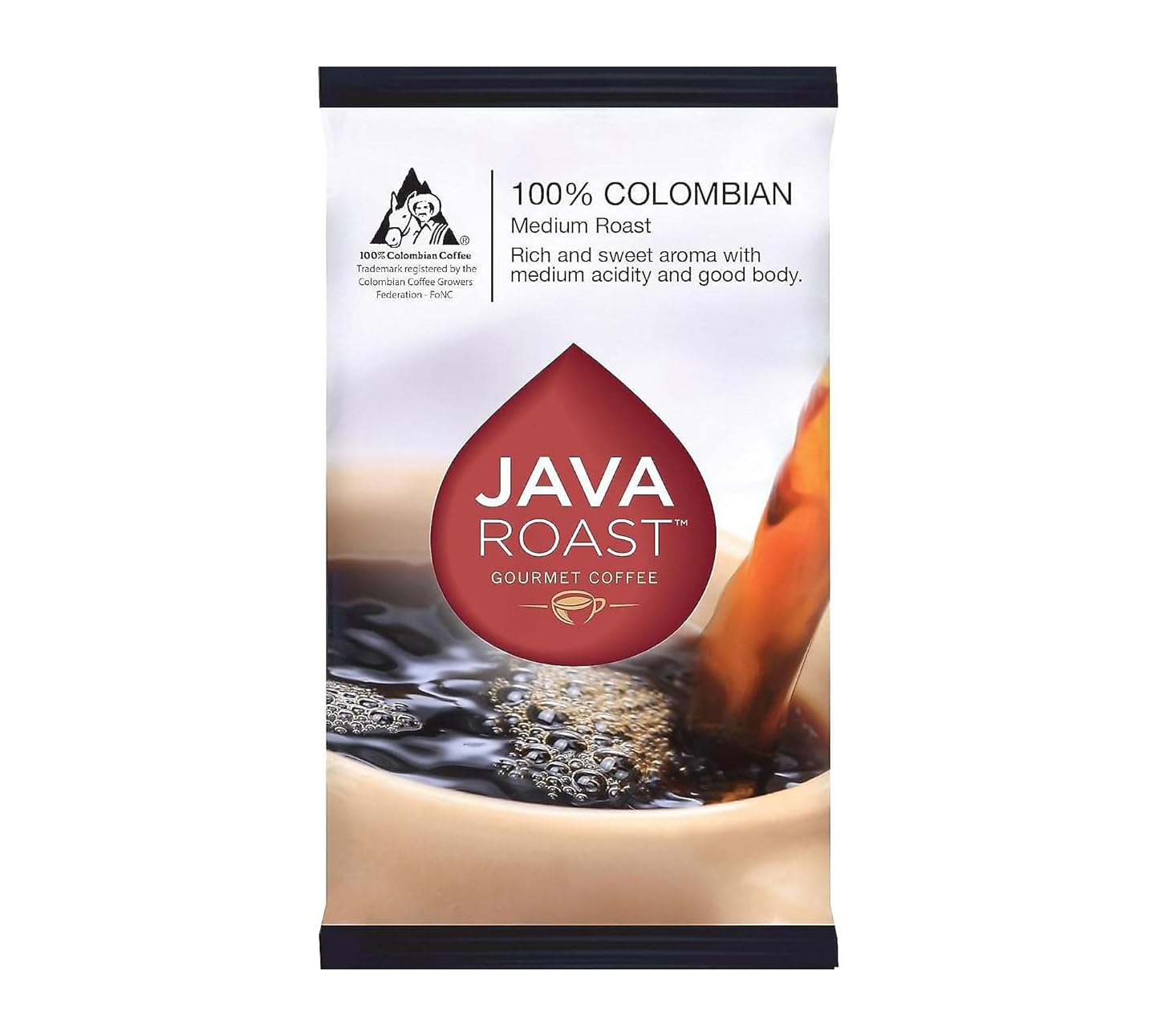 Java Roast 479695 Java Roast Gourmet Colombian Ground Coffee with Bonus Filters