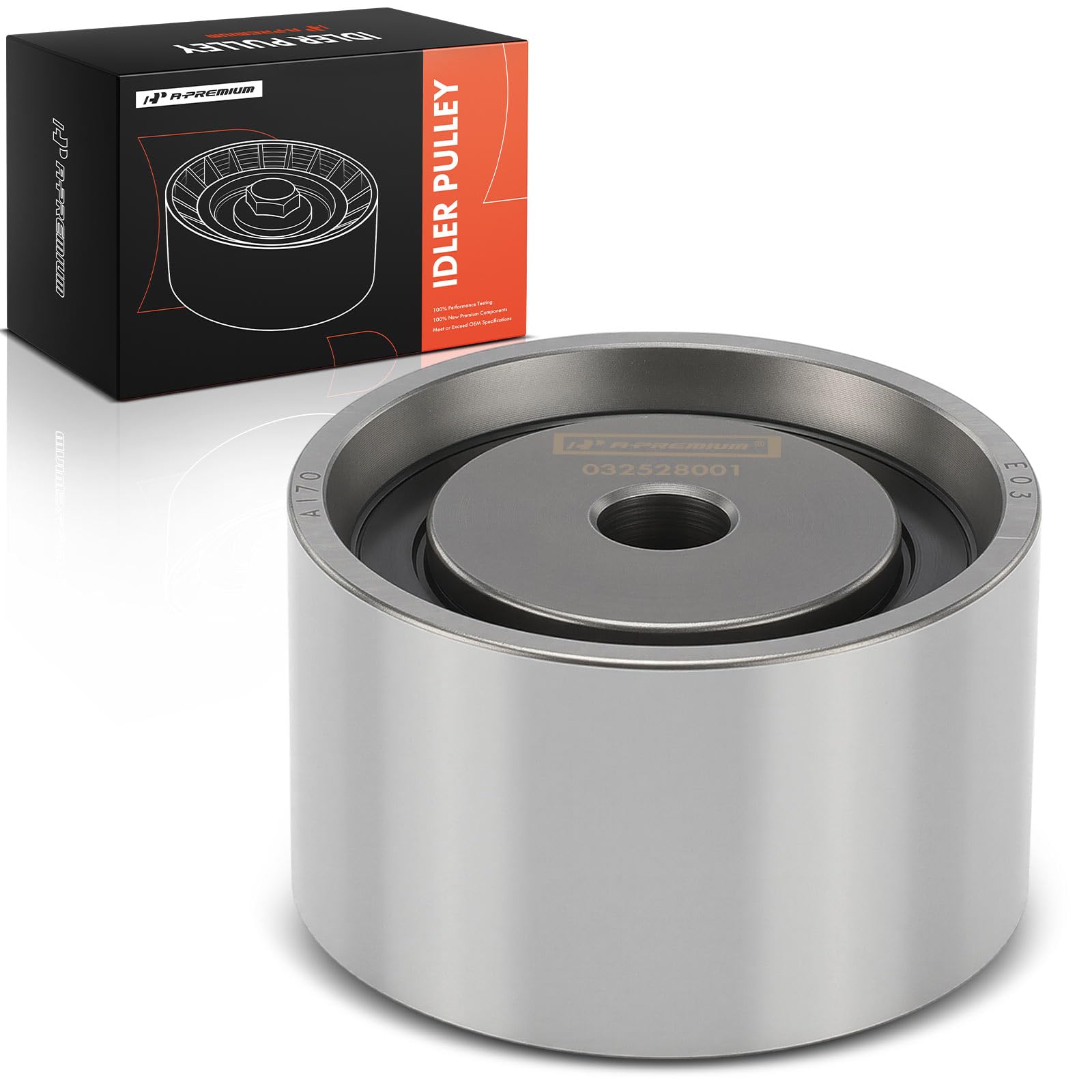 A-Premium Belt Idler Pulley Compatible with Subaru Outback 2000-2012, Forester 1998-2013, Impreza 1993-2014, Legacy 1990-2012, Baja 2003-2006, WRX