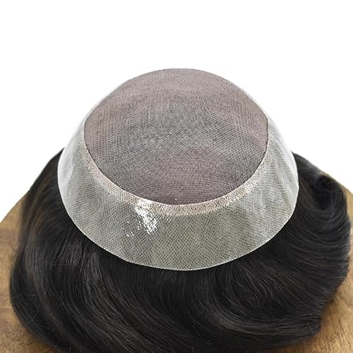 Miniatura 3 de Mens Toupee Hair Replacement System For Men Durable Fine Mono Hair Piece For Men Toupee For Men Real 100% Human Hair System Protesis Capilar Para