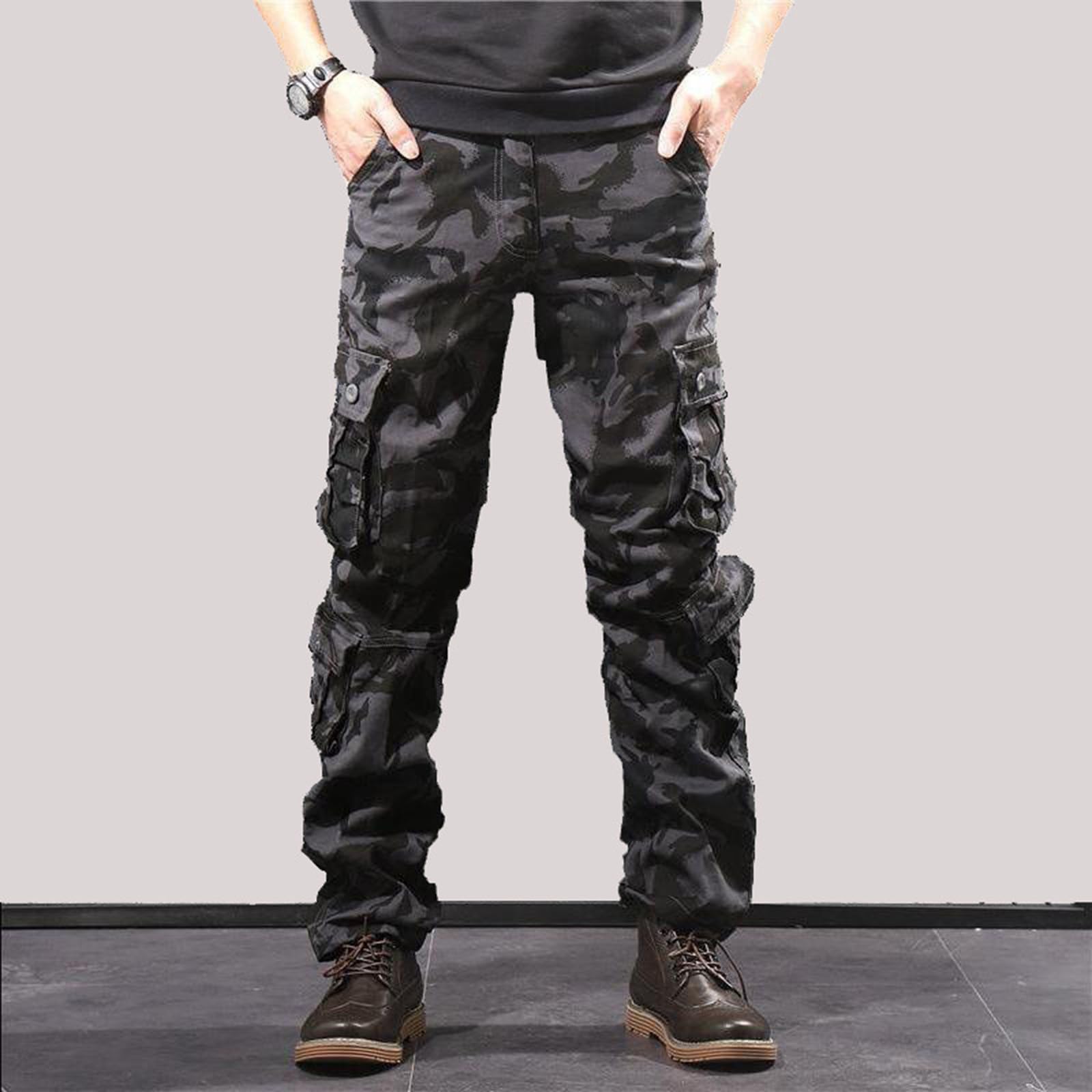 Arbeitshosen Männer Baumwolle Camouflage Cargohose Taktische Hose Outdoor Hosen Wanderhose Sporthose Regular Fit Militär Kleidung Atmungsaktive Freizeithose Freizeit Herrenhosen Trekkinghose