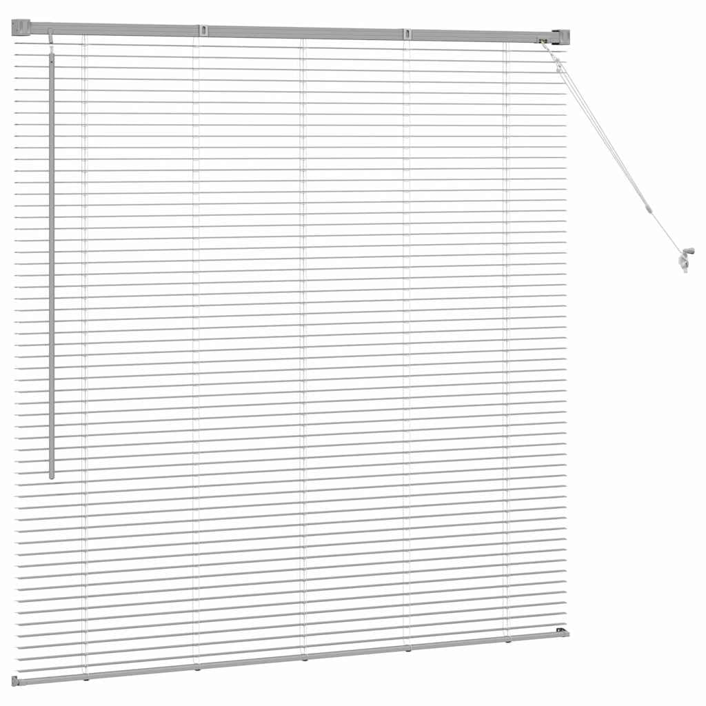 Persiane in alluminio facili da pulire, persiane per travi in alluminio per finestre, persiane moderne con lamelle regolabili per montaggio interno per infissi finestre, argento 130 x