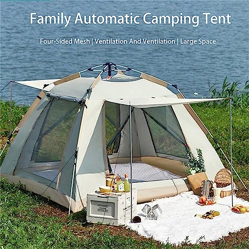 Carpa para camping 3-5 personas pop up gris miniatura 6
