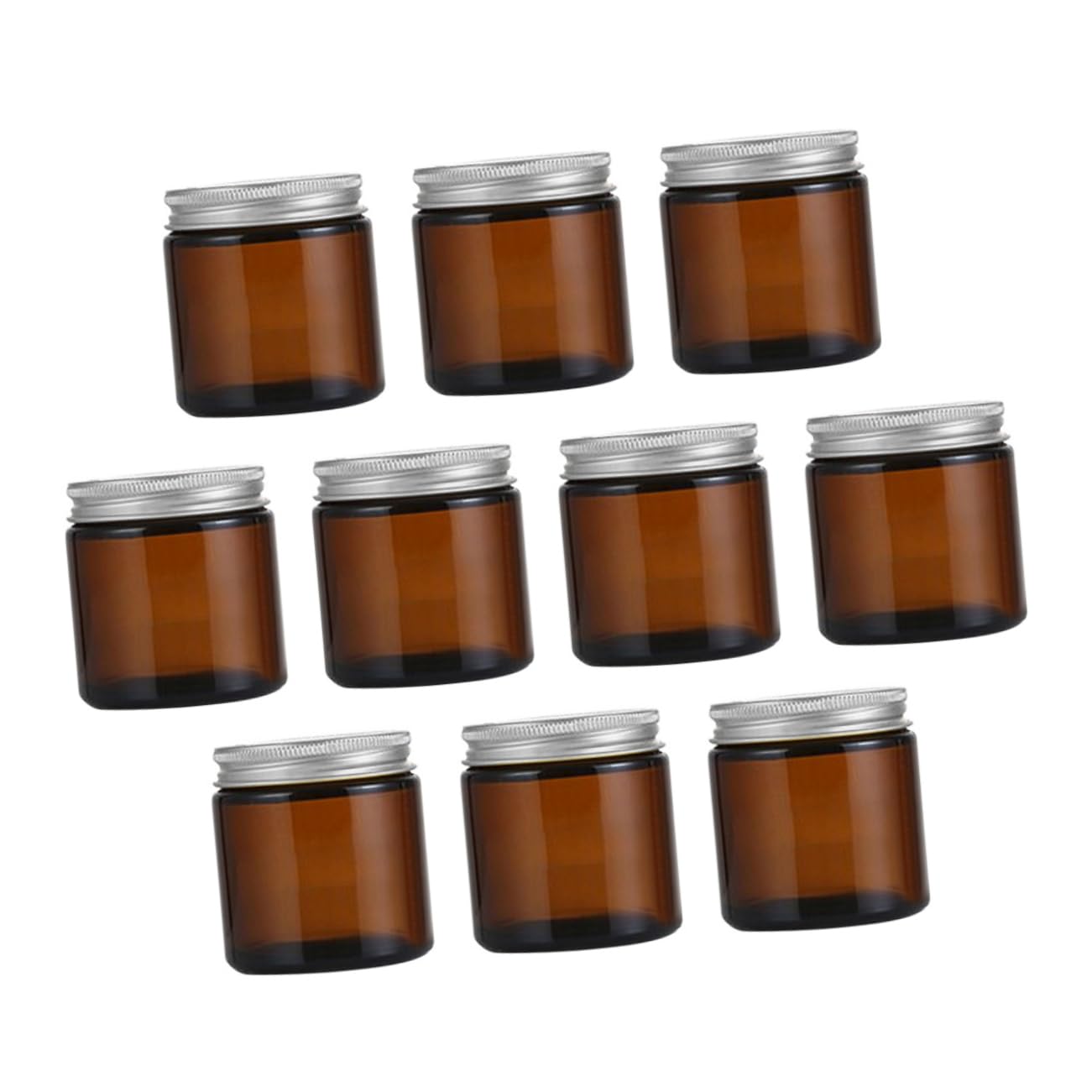 SEWACC 10pcs Candle Container with Aluminum Lids for DIY Candle Making Portable Wax Holder Versatile Empty Cup for Crafts