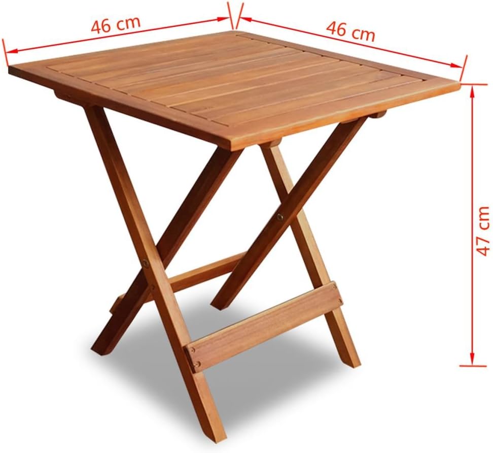 YCDTMY Outdoor Patio Bistro Table 18.1"x18.1"x18.5" Solid Acacia Wood : Patio, Lawn & Garden