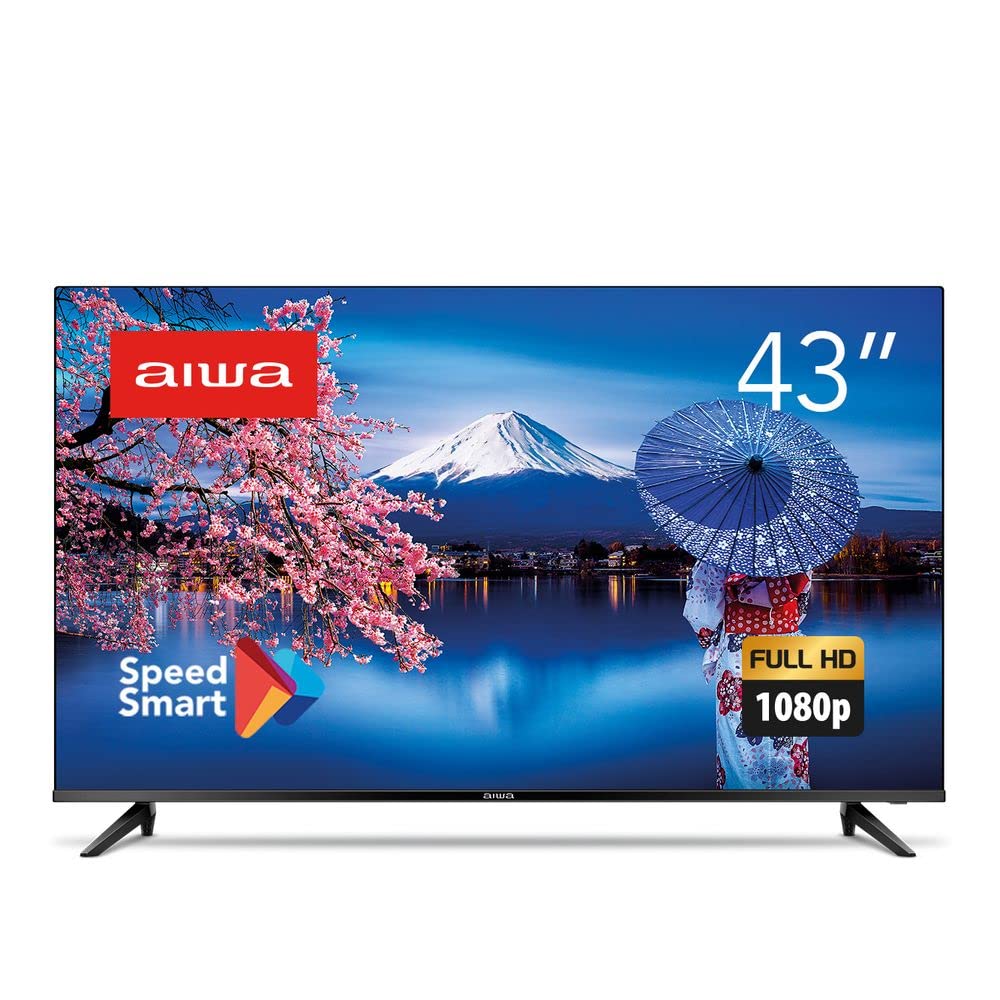 SmartTV Aiwa 43” Full HD, Borda Ultrafina, HDR10, Dolby Áudio - 
AWS-TV-43-BL-01 TV 43"" SMART - BORDA INFINITA AWS-TV-43-BL-01 BIVOLT