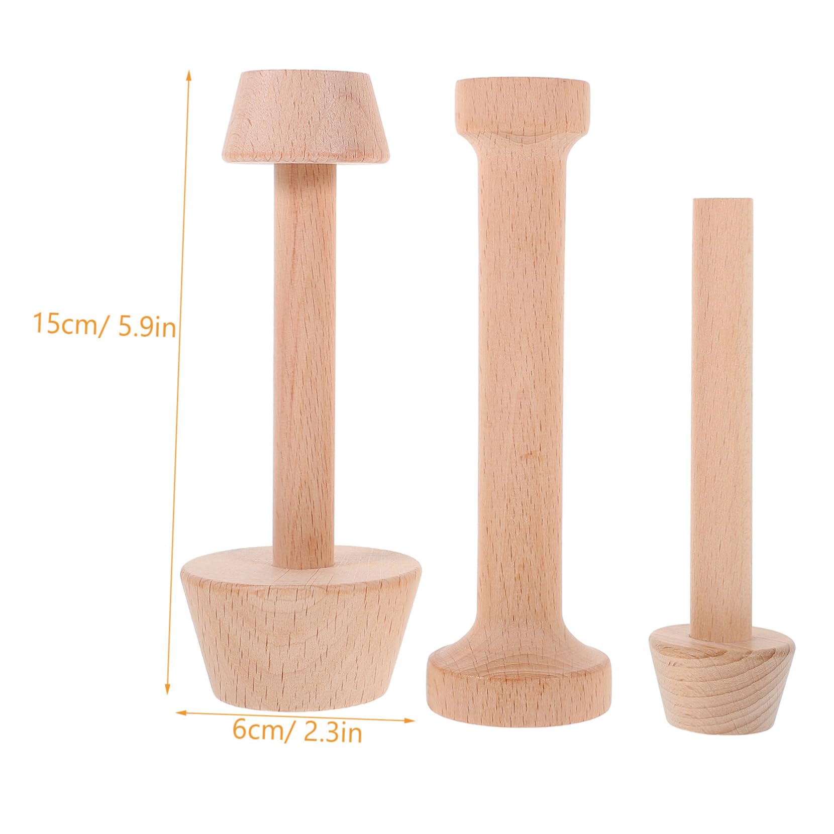 Cabilock 9stücke Teiliges Holz-tart-tamper-set Mit Doppeltem Ende Für Herstellung Von Eier Und Obsttörtchen Praktische Backutensilien Für Küche