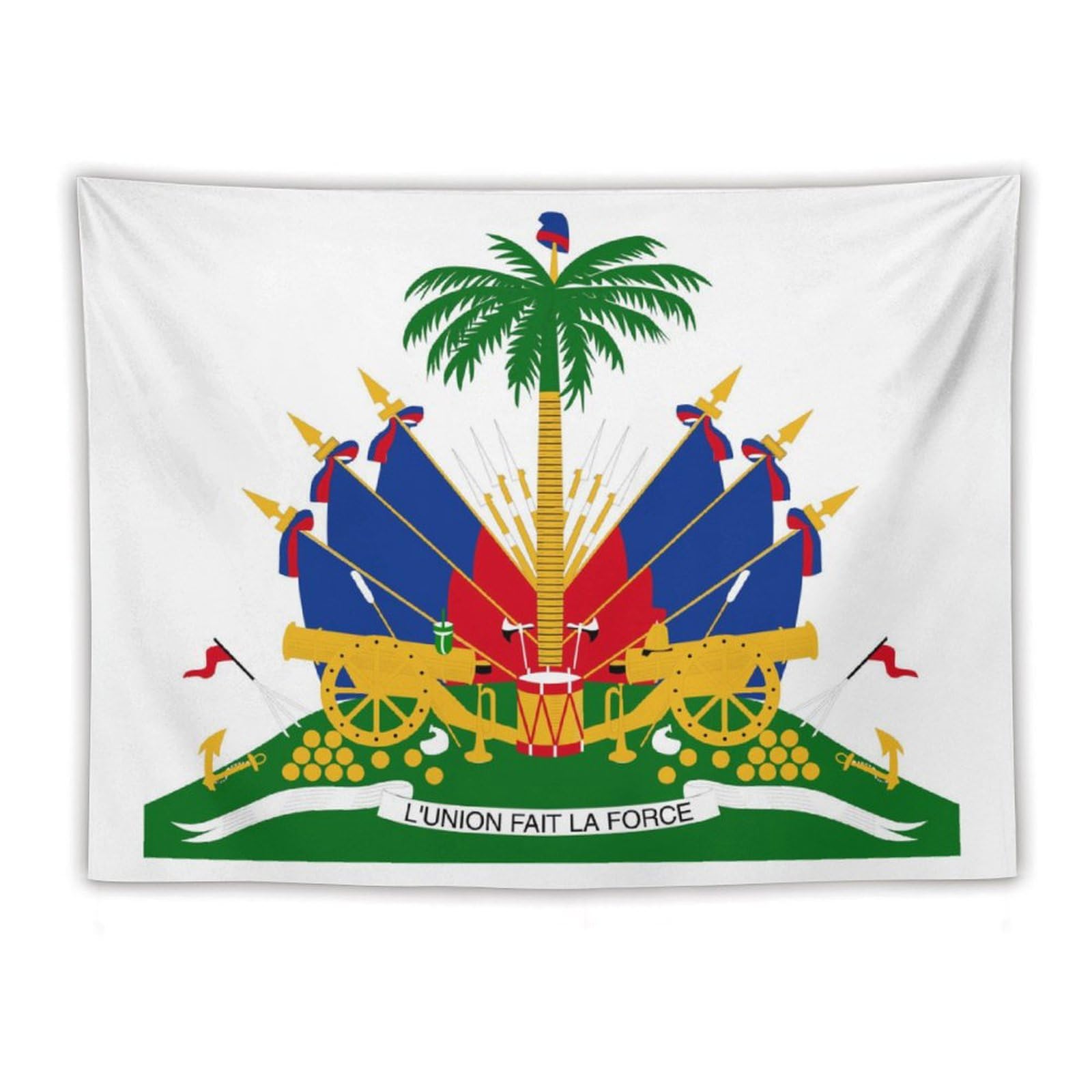 XingFox TecEr Haiti-Flag Tapestry Wall Hanging National Flag Tapestry for Room Bedroom Dorm Aesthetic Decorations, 60"x80"