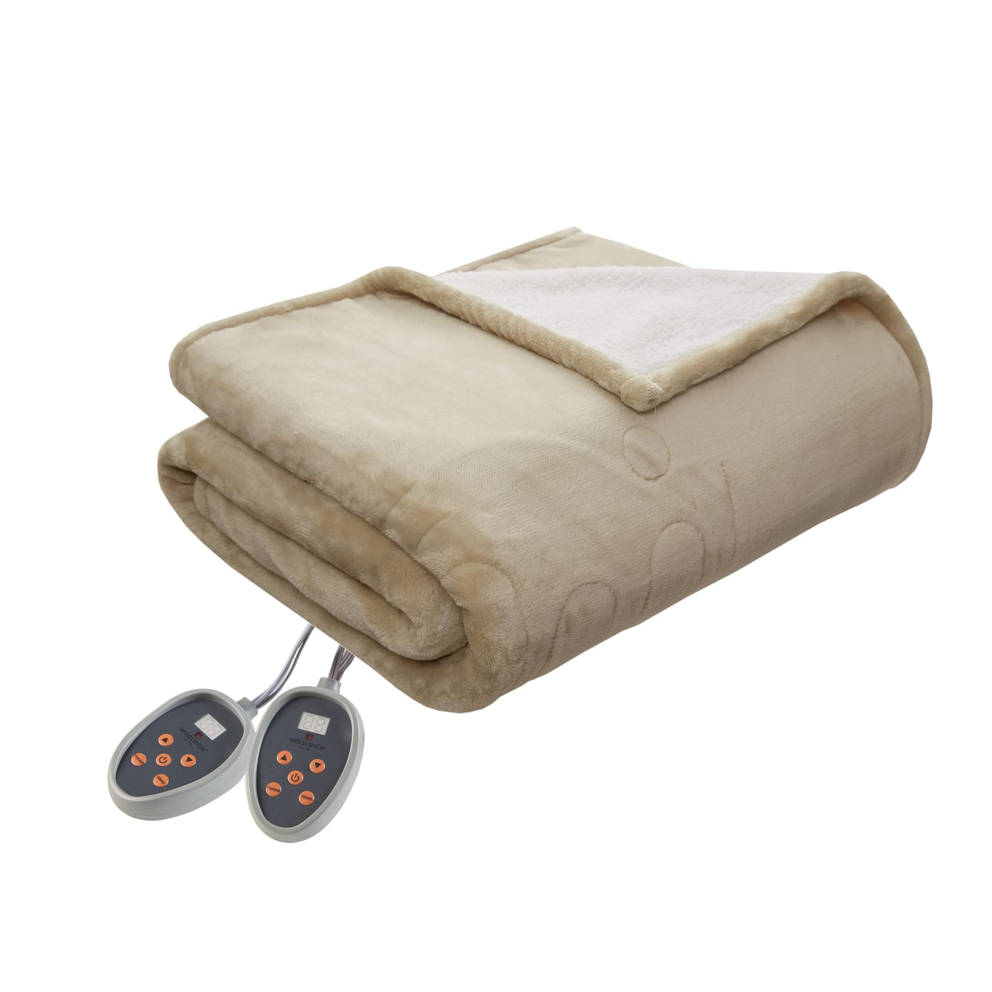 Amazon.com: Woolrich Heated Plush to Berber Electric Blanket Throw Ultra  Soft Knitted, Super Warm and Snuggly Cozy with Auto Shut Off and Multi Heat  Level Setting Controllers, Twin: 62x84, Tan : Home