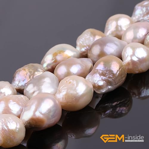 Miniatura 2 de GEM-Inside - Cuentas sueltas naturales de 0.591 x 0.630 in de color morado nuclear Edison para hacer joyas, grandes y grandes, cerca de redondas,