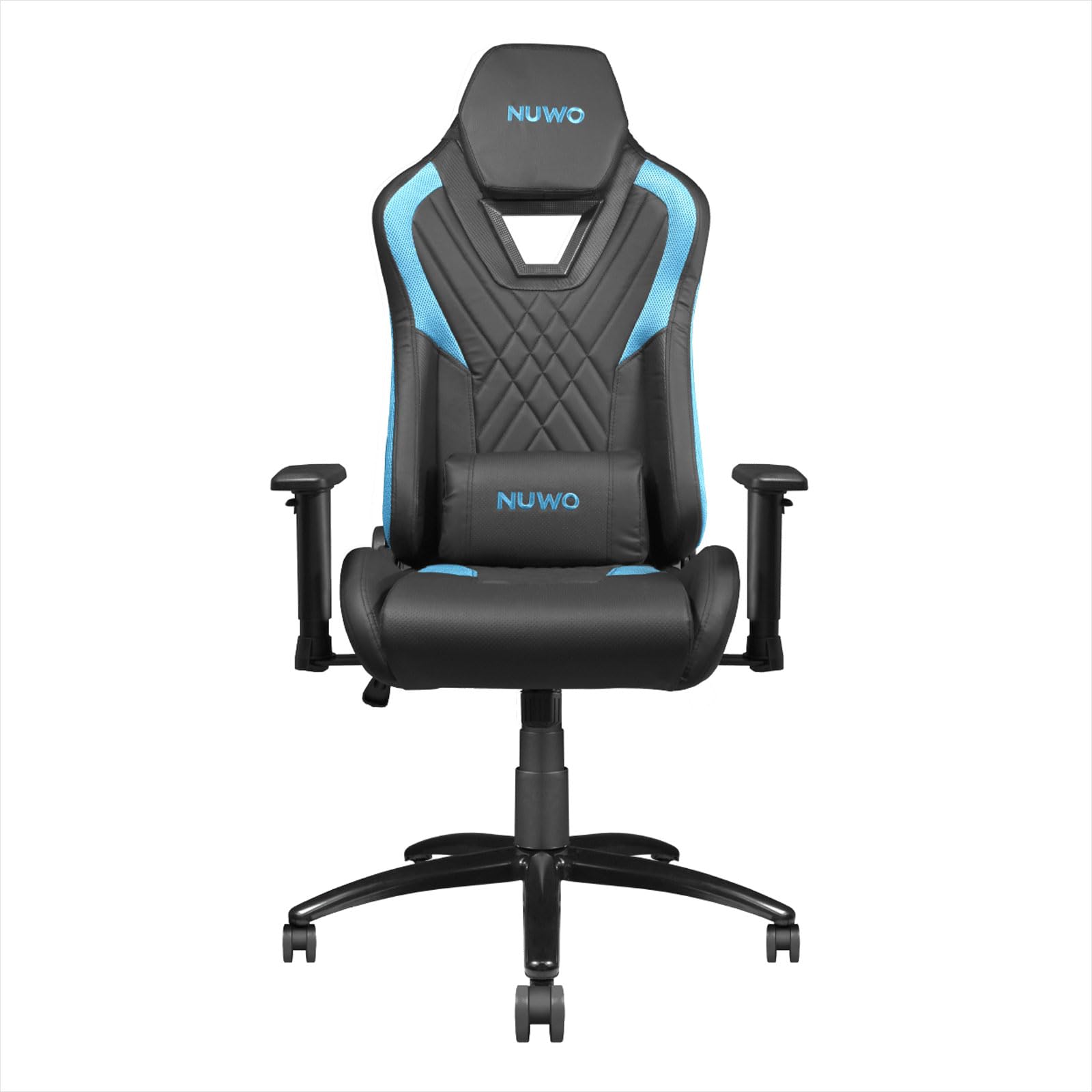 Nuwo DoXx Sedia Gaming Ergonomica, Sedia PC Computer Gaming Ufficio, Braccioli 2D, Schienale e Altezza Regolabile, Supporto Lombare e Poggiatesta, 150 Kg, Blu