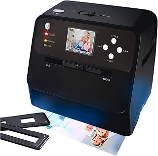 Photo, Negative & Slide Scanner – High Resolution 14 MP All-in-one Scanner -Converts 35mm Negatives/Slides. Digitise Photos, Negatives & Slides, Compact Photo Transfer