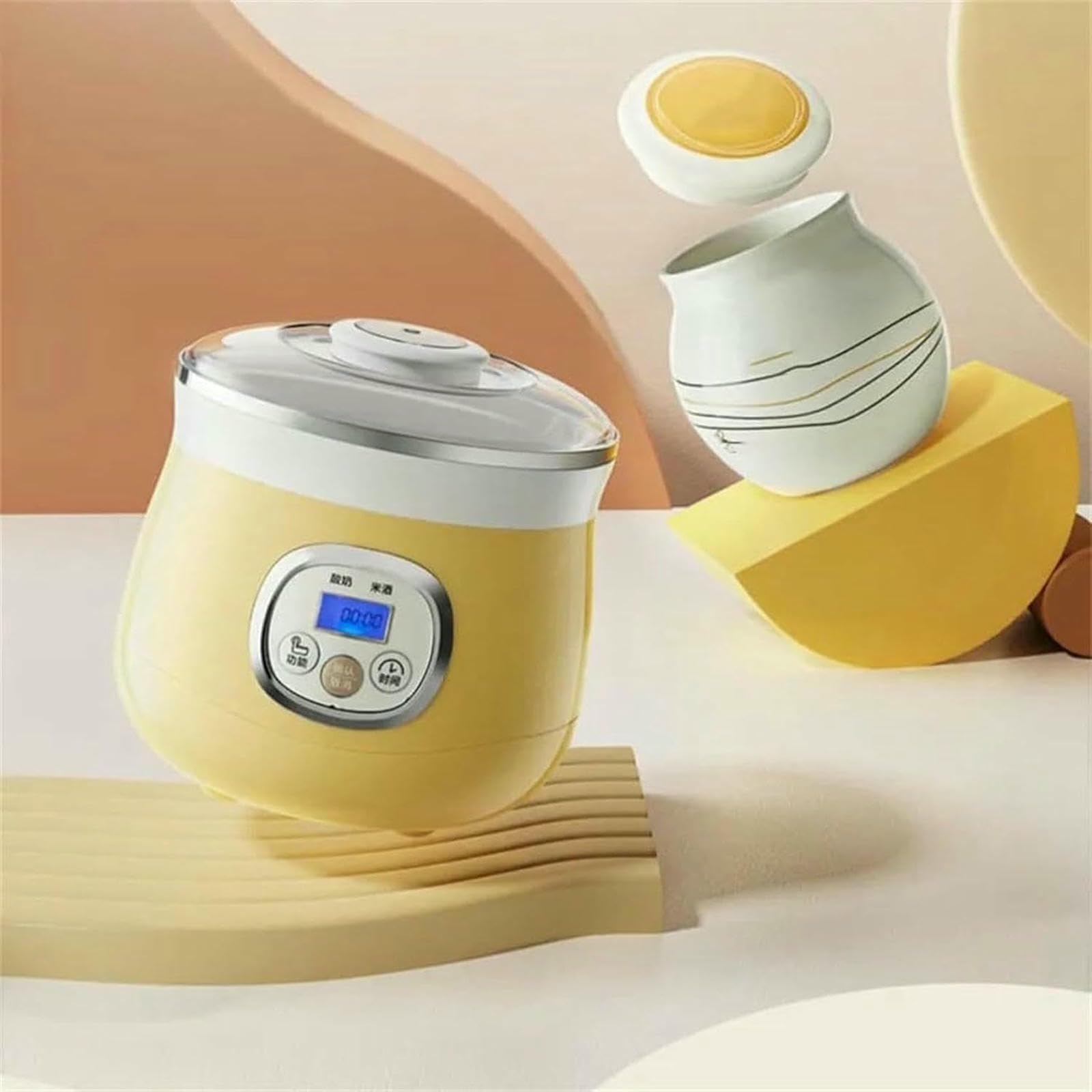Fabricante De Yogur, Máquina De Yogur De Cerámica para El Hogar, Fermentador Automático De Vino De Arroz Pequeño, Forro De Lata De Porcelana