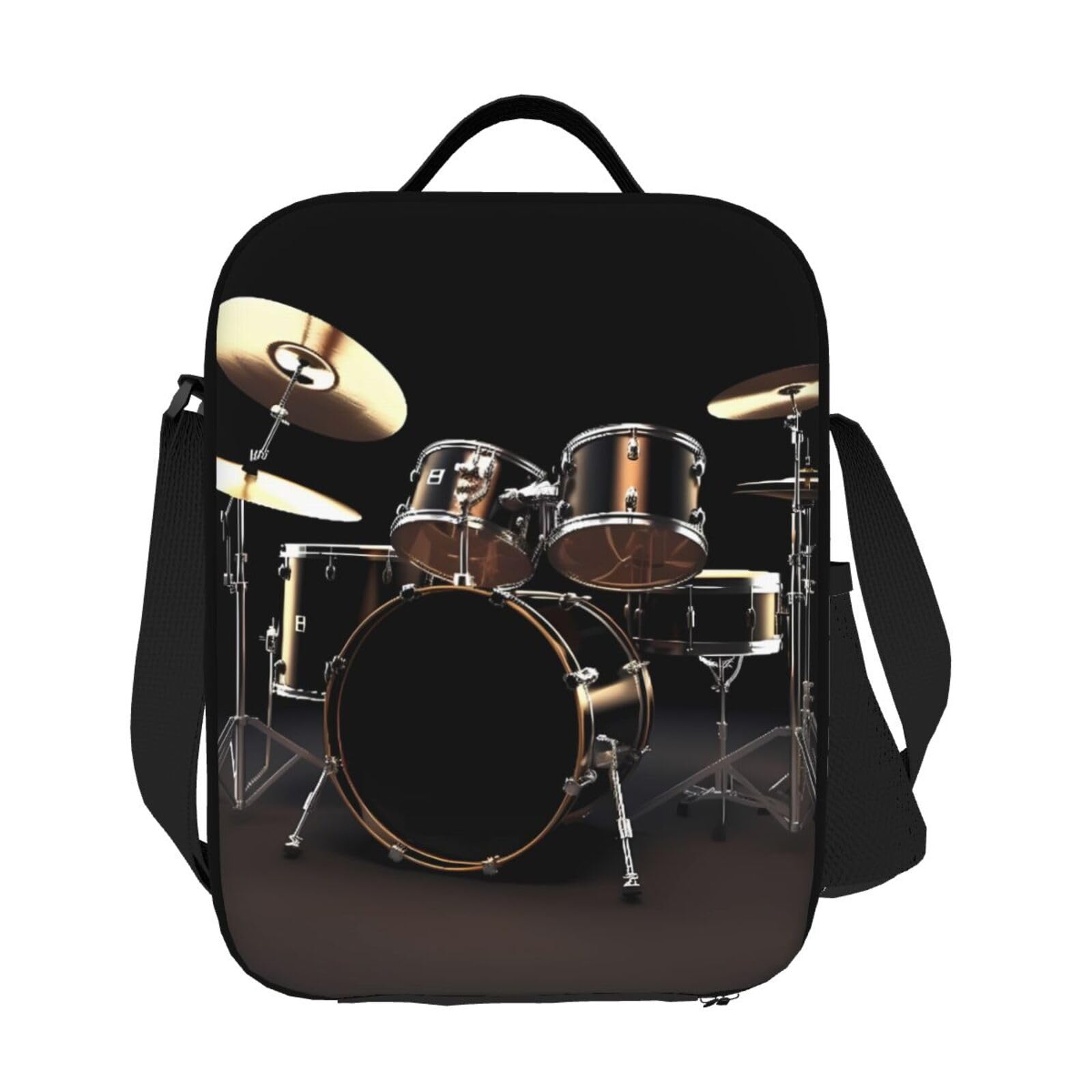 LKVNSWERT Insulated Lunch Bag for Women Men Cool Drum Set Lunch Box Leak-Proof Cooler Food Lunch Container for Work Travel Outdoor