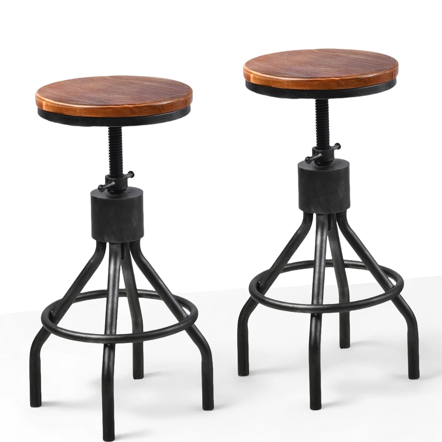 カウンターチェアcounter chair antique chair Set of 2 Industrial Bar Stool-Vintage Counter Dining Chair