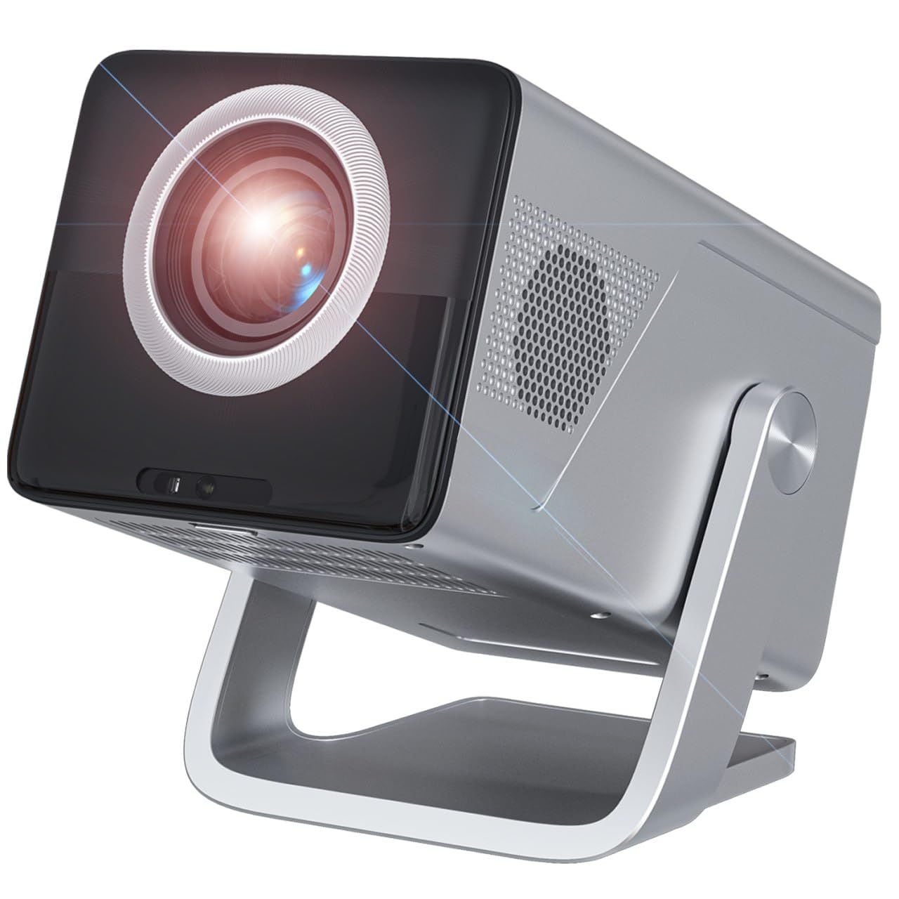 Portronics Beem 570 Smart Projector | Netflix Certified | 1080p Full HD Native | 10000 Lumens | Android 13 | Upto 120" Screen | Auto Keystone, Obstacle Avoidance | Built-in Apps | 5W Speaker (Silver)-image-14