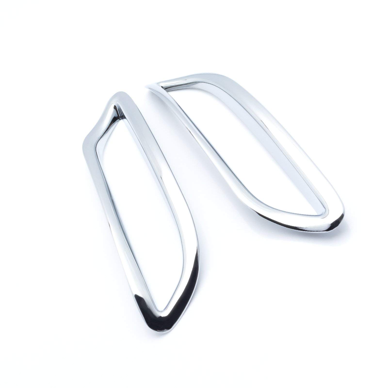 Xotic Tech Rear Reflector Fog Light Bumper Bezel Frame Cover Trim, Chrome, Compatible with Camry SE XSE 2018-2024