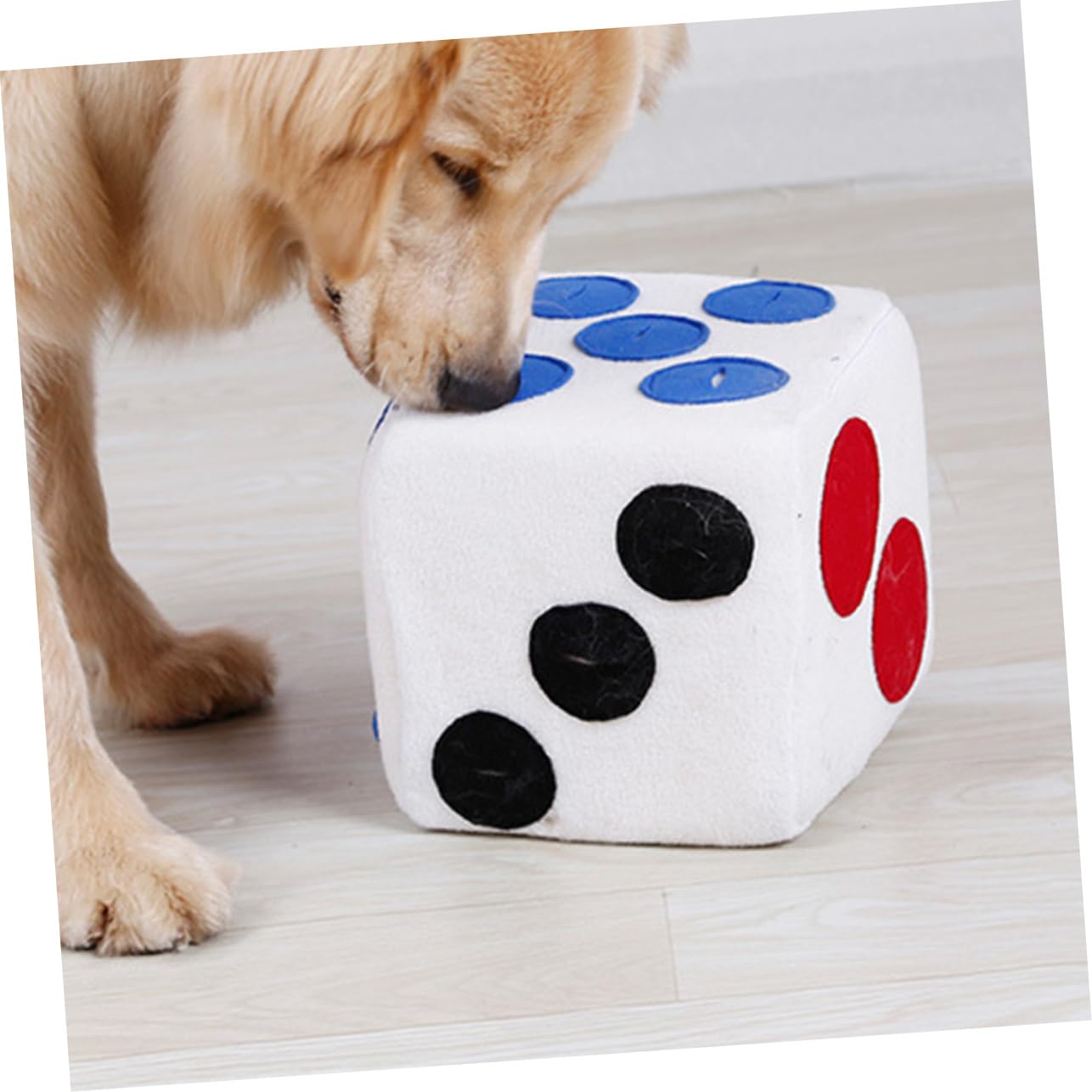 COLLBATH Jouet Interactif pour Chien Jouet À Renifler Alimentation Lente Dés en Peluche pour Le De L'animal