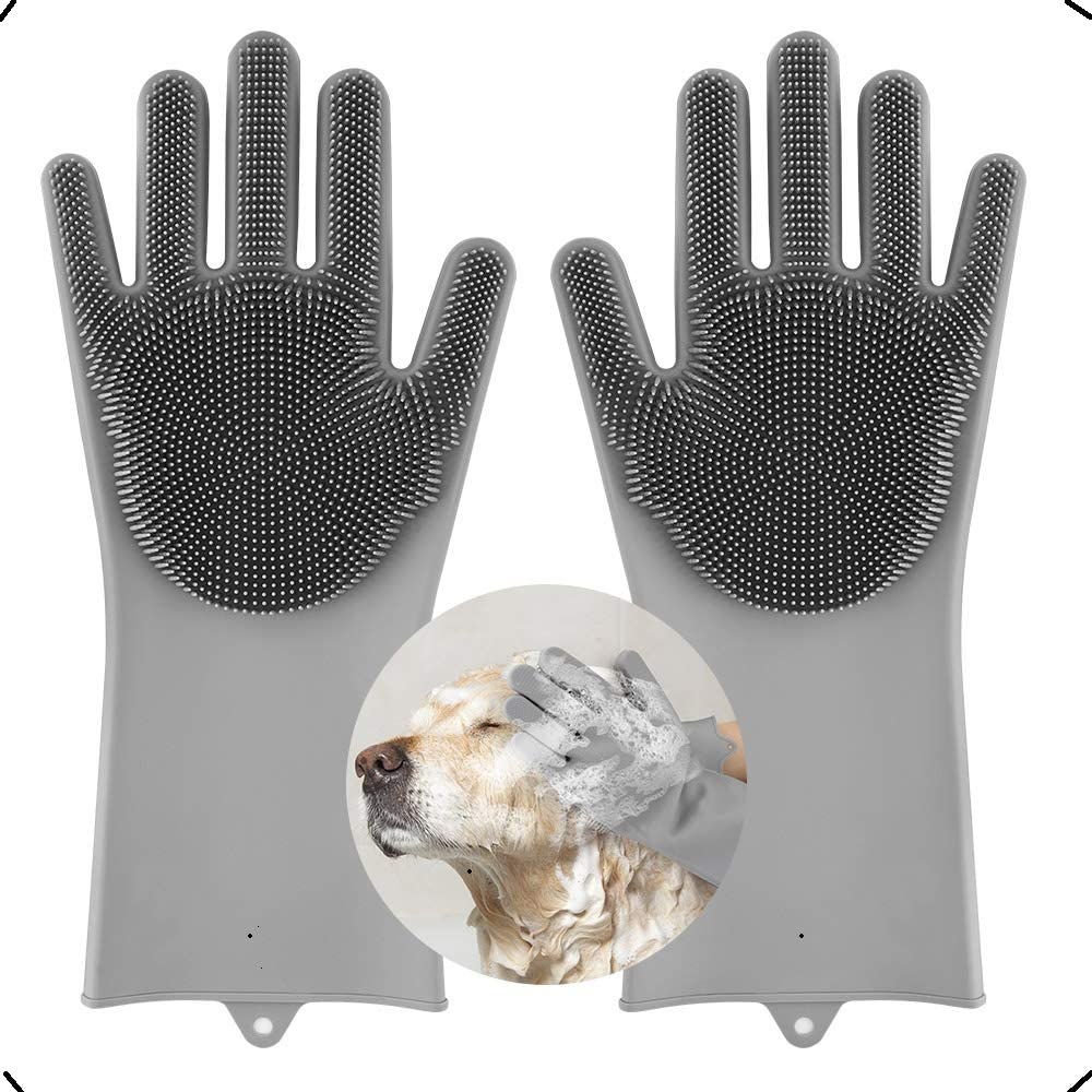 TIMELINE Dog Grooming Silicone brush/Bathroom Cleaning Brush, Dog Bathing Brush, Dog Hair Removal from Clothes, Dish Washing Gloves, Dog Hair brush, Pet Cleaning Brush (Multicolor)(01 Pair) (B0C1KMDFX6) Amazon Price History, Amazon Price Tracker