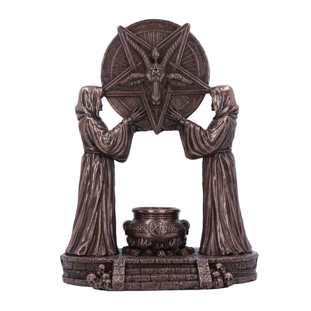 Nemesis Now Baphomet's Altar Figurine 18.5cm, Resin, Bronze, Baphomet Ornament, Baphomet's Altar Figurine, Expertly Hand-Painted, Cast in the Finest Resin