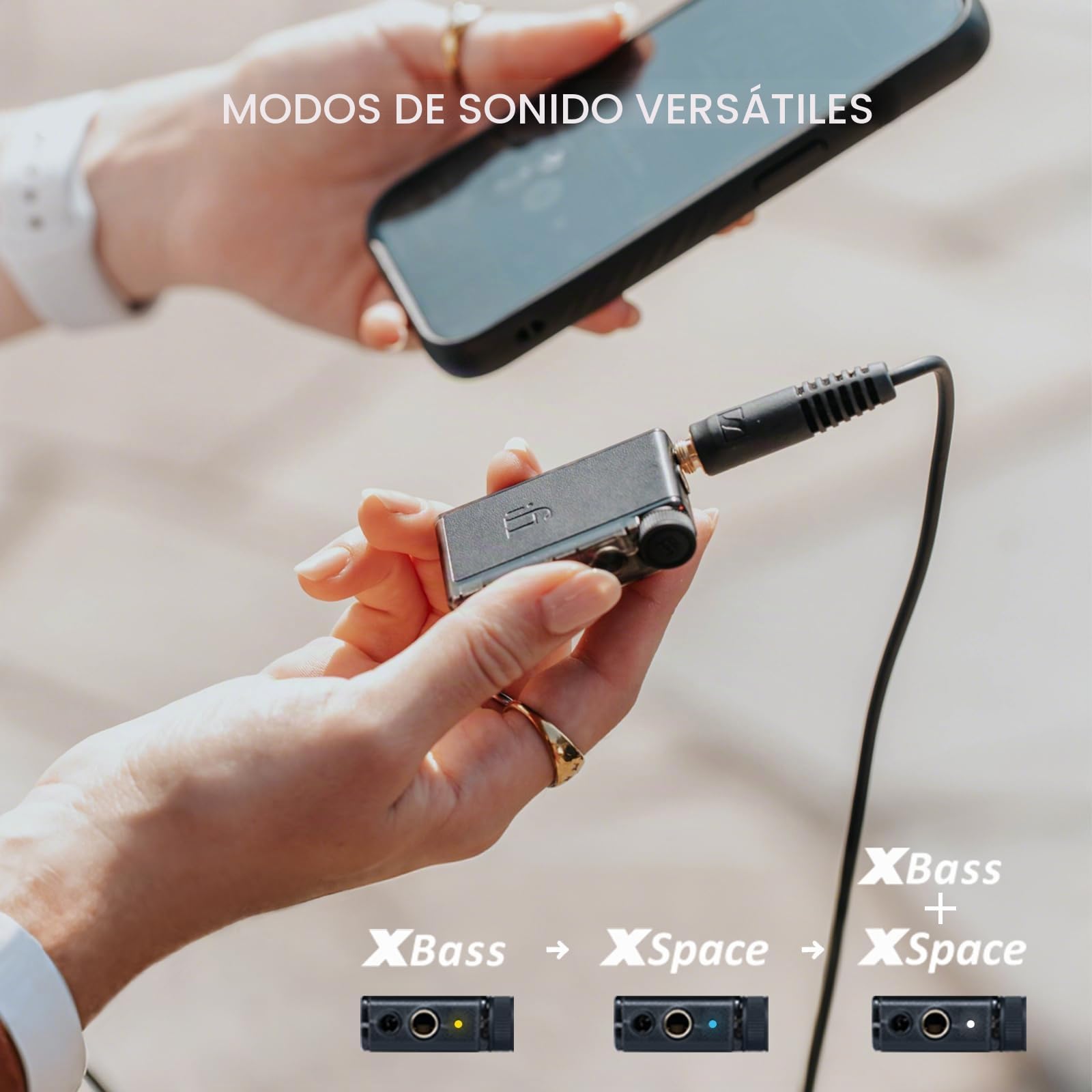 iFi GO Blu Air - Amplificador portátil Bluetooth 5.2 DAC/auriculares con aptX Adaptive, LDAC y salidas de auriculares de 4,4 mm y 3,5 mm - Audio Hi-Res