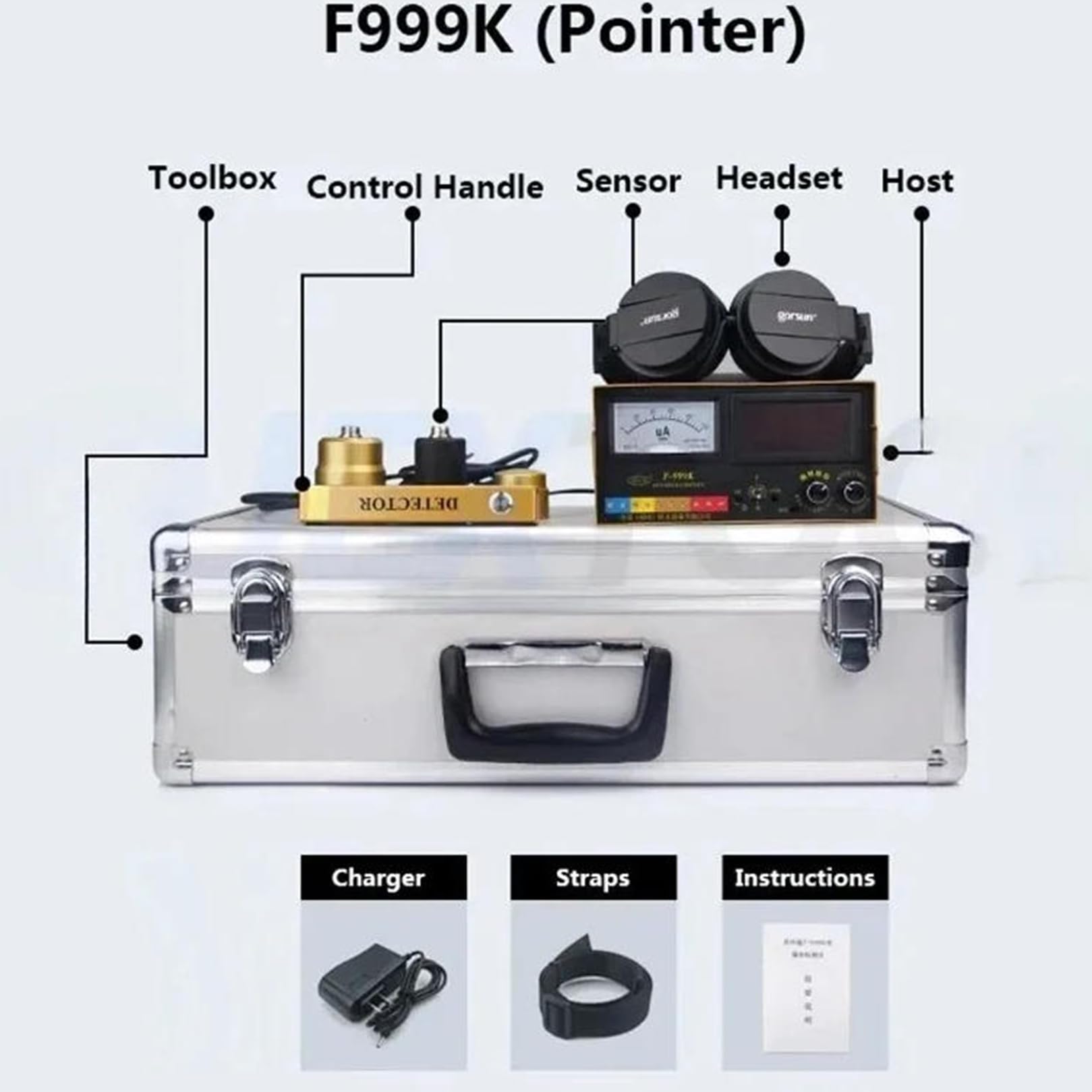 Detector profesional de fugas de agua, dispositivo de escucha digital para detección de fugas de tuberías en interiores y exteriores con auriculares