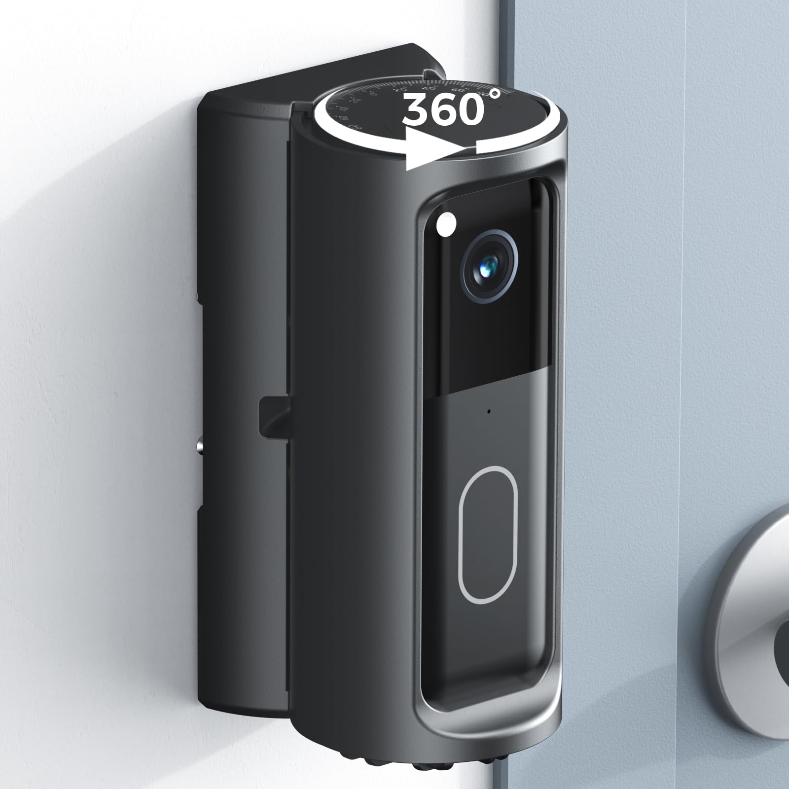 Blink Doorbell Mount Adjustable 360° Degree Angle Compatible with Blink Video Doorbell(2025 Model), No-Drill Camera Bracket Holder for Home, Apartment & Dorm (Adhesive Mount)