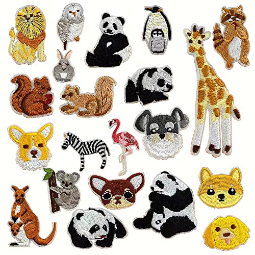 Broderie Patch Thermocollant, Ecusson à Coudre, 21pcs Patches thermocollants Badge Brodé pour Vêtement t-Shirt Jeans Sacs À Dos DIY Cover