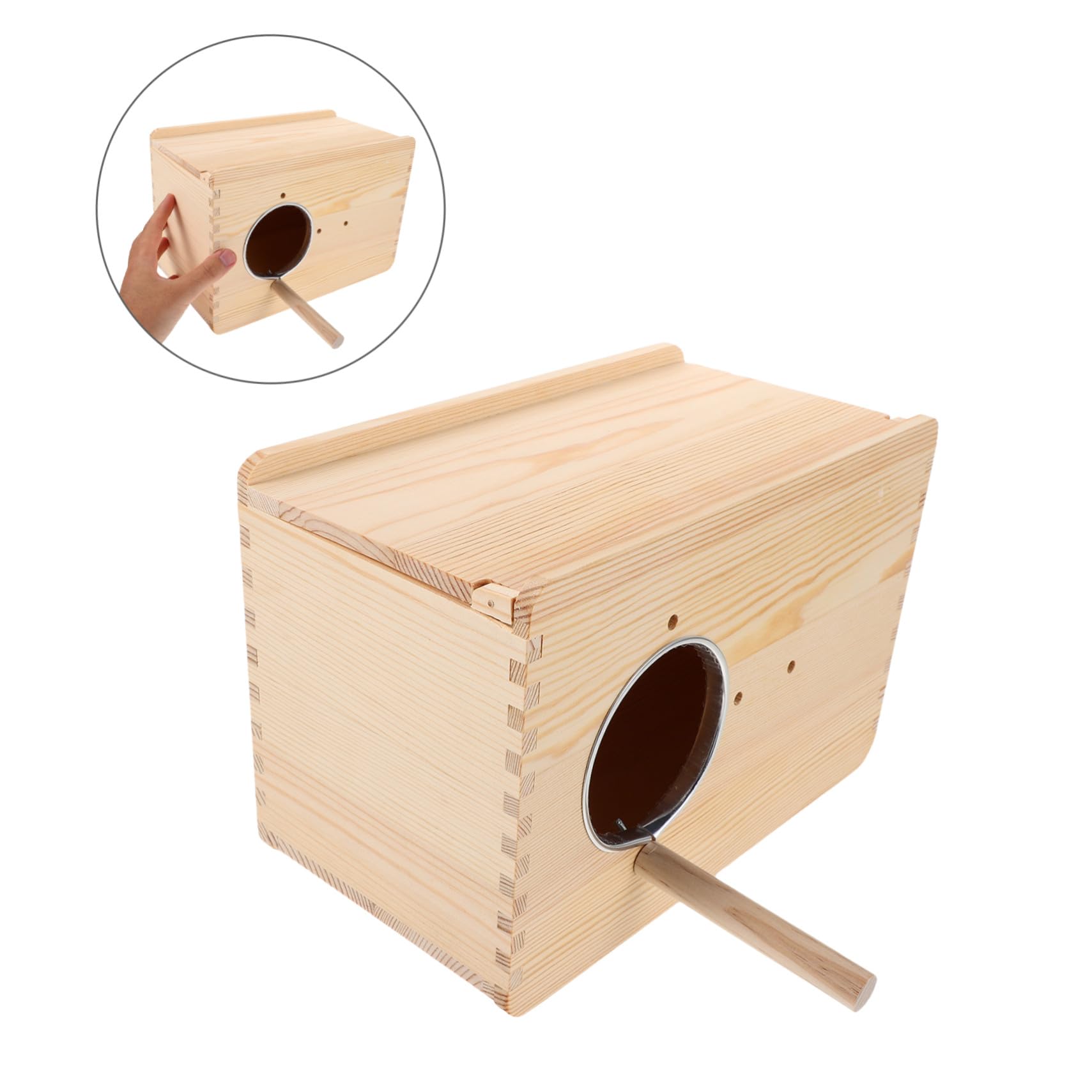 Toddmomy Nido in Legno per Cocorite e Pappagallini Scatola da Allevamento Sicura e Stabile con Liscio per Lovebirds e Calopsitte