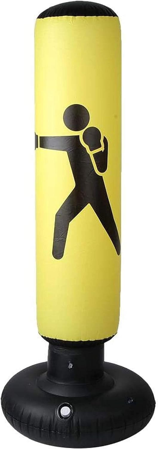 qiuqiu Inflatable Standing Punch Bag, 25.6 "Column Punch Bag, Stress Relief Punch Target