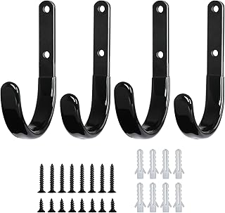 Gun Rack Shotgun Hook Rifle Hanger, 45° Adjustable Pistol Wall Mount 50lbs Rated Firearm Storage, Scratchproof PVC Coating Metal Weapon Holder Easily Installed on Door, Desk, Shelf, Vehicle, 4 Pcs - TEGE