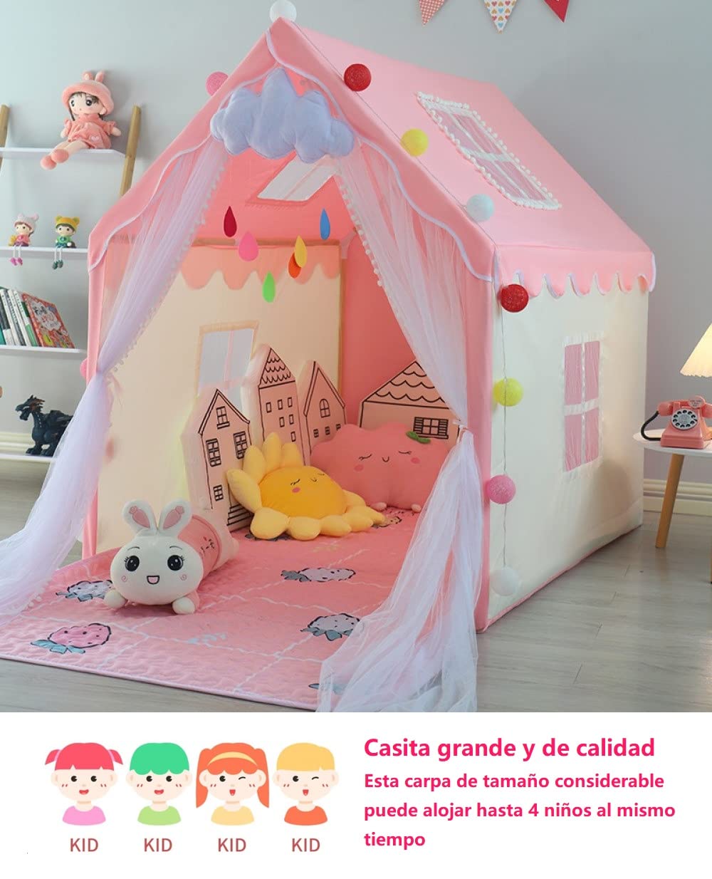 Alberca De Pelotas Para Bebe Campaña Rosa Portátil Para Y Niñas