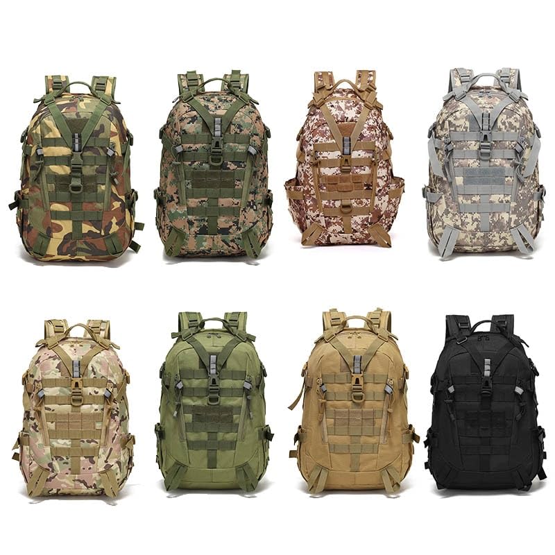 Tactical 25L Combat Camouflage Bag Outdoor Sports Pack Hiking Rucksack Knapsack Molle Backpack