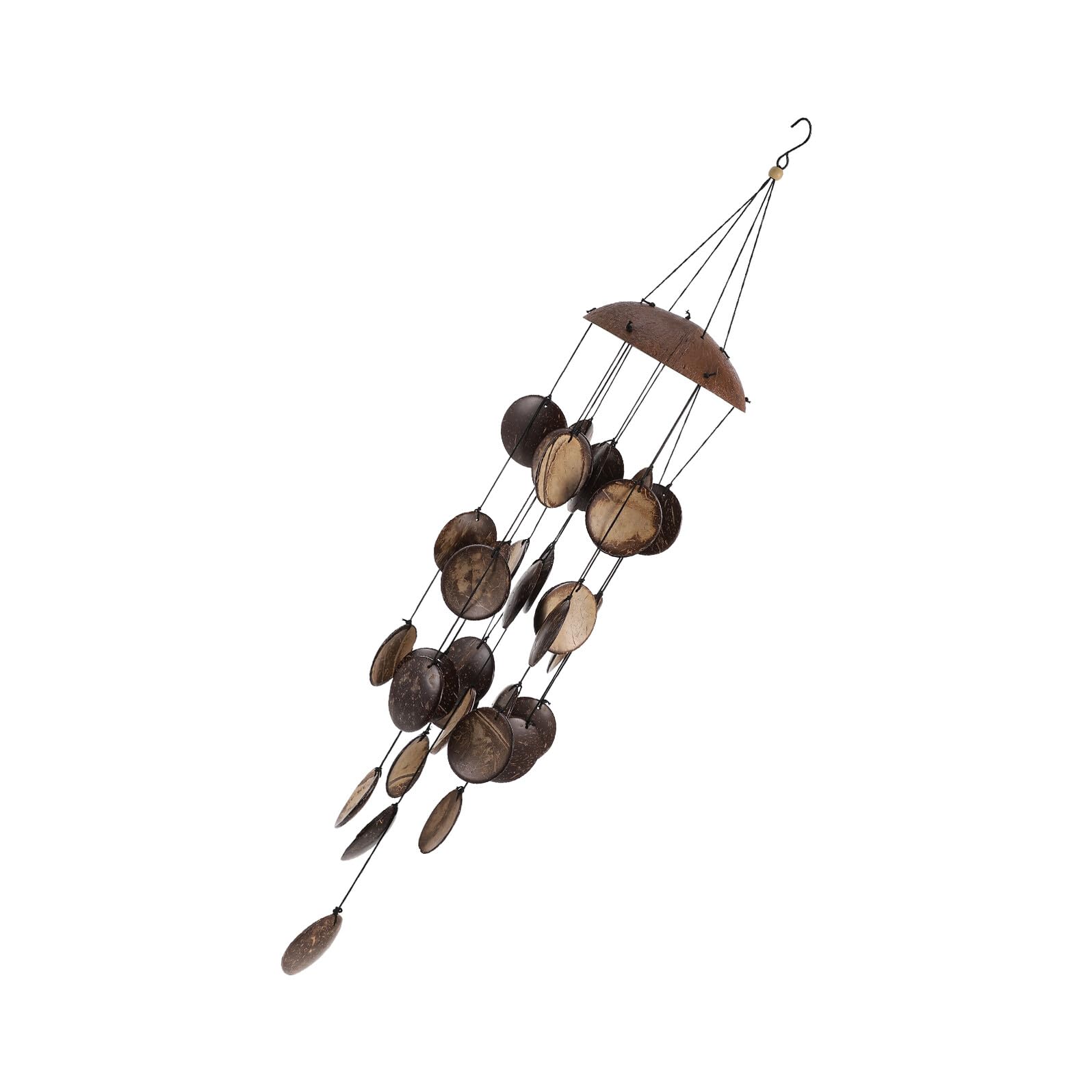 Carillon de vent extérieur en coquille de noix pour terrasse