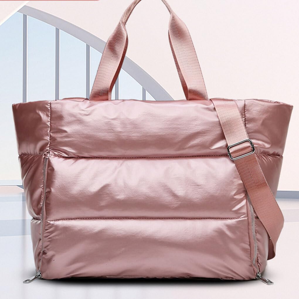 Borsa da palestra resistente per gli appassionati di fitness Facile da trasportare con tasche integrate Borsa da fitness con zaino monospalla in nylon morbido, argento